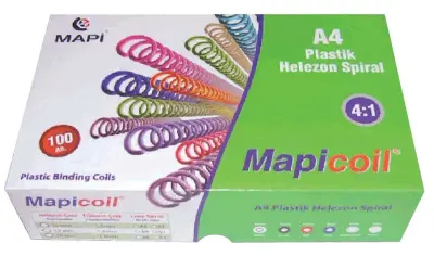 MAPİ SPİRAL PLASTİK HELEZON 4:1 8MM KIRMIZI 200 ADET 48 LOP 2350803