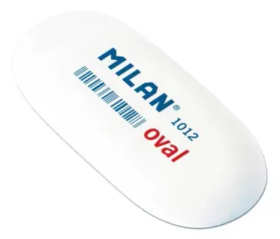 MİLAN SİLGİ OVAL KAUÇUK 2 RENK 12 Lİ KUTU CMM1012