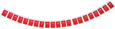 BUKET BAYRAK İPLİ MİNİK TÜRK 6x10 CM 40 LI BKT-305