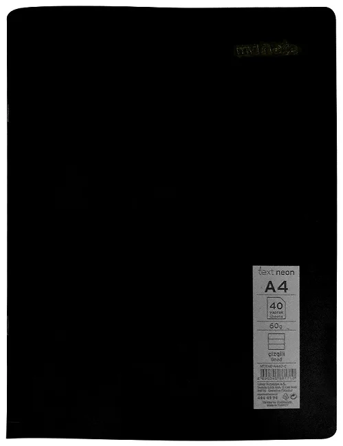 MYNOTE DEFTER TEXT NEO PP KAPAK DİKİŞLİ A4 80 YP KARELİ MTXNE-A480-K