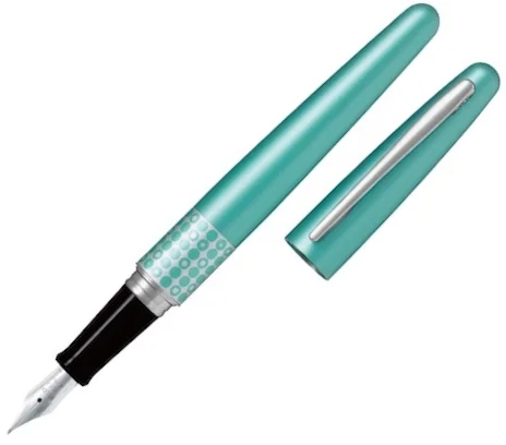 PILOT DOLMA KALEM MR-3 RETRO POP METALİK DOTS RING& LIGHT MAVİ MEDIUM FD-MR3-M-DT-E