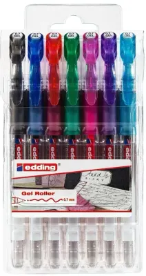 EDDING JEL KALEM CRYSTALJELLY E-2185 7 Lİ POŞET METAL