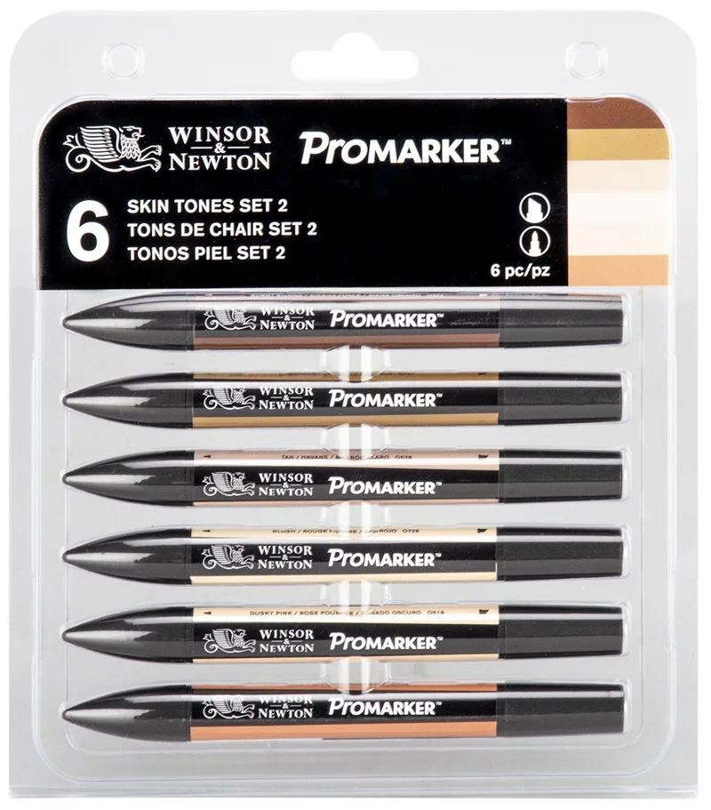 W&N PROMARKER KALEM SET 6 RENK SKIN TONES 1 (TEN RENKLERİ) WN-0290114