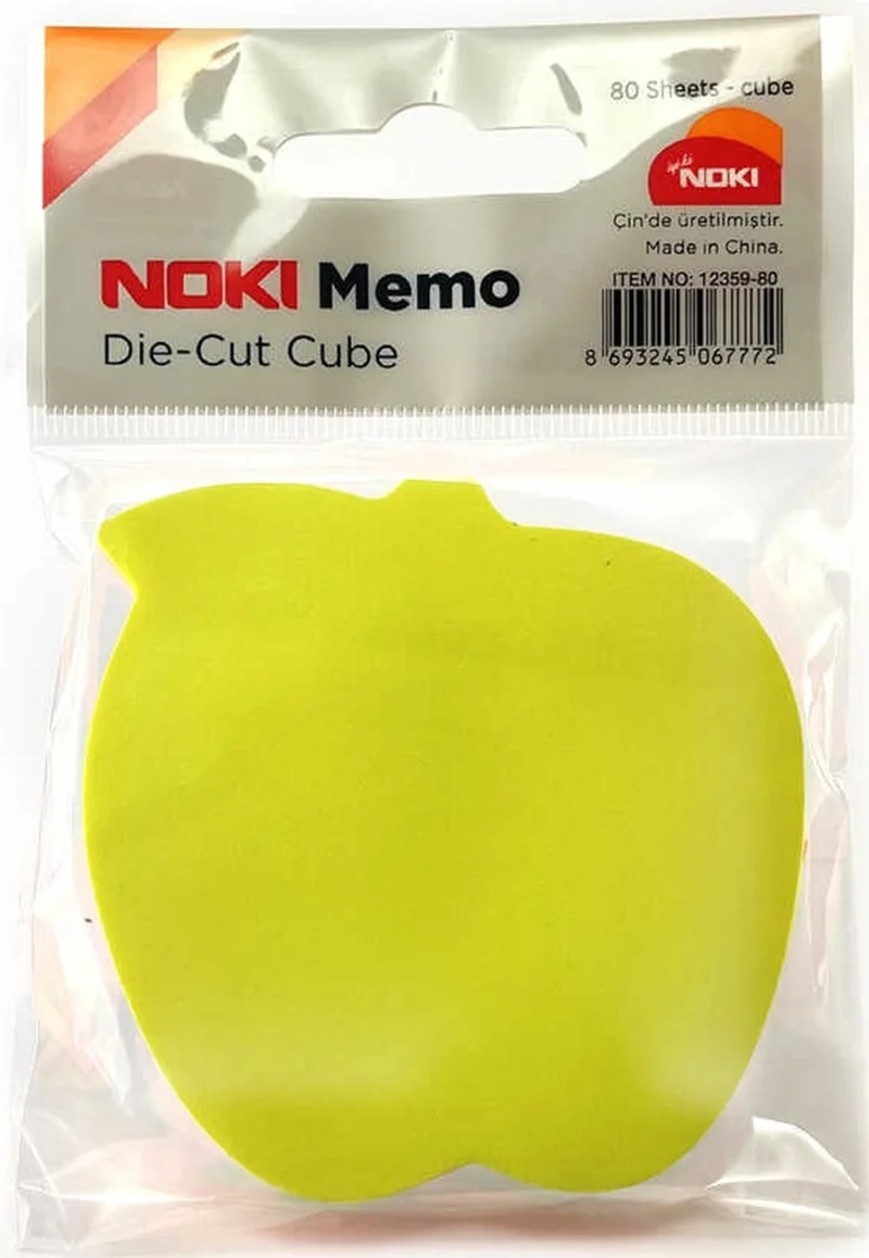 NOKİ MEMO YAPIŞKANLI NOT KAĞIDI 75x75 80 YP 12359-80 5 RENK ELMA