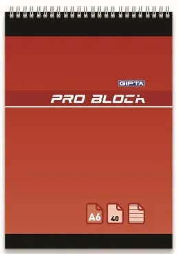 GIPTA BLOKNOT PROBLOK A4 SPİRALLİ KARTON KAPAK 40 YP. KARELİ 1398