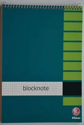 DİLMAN BLOKNOT SPİRALLİ KARTON KAPAK CEP NO:1 A8 40 YP KARELİ 2201