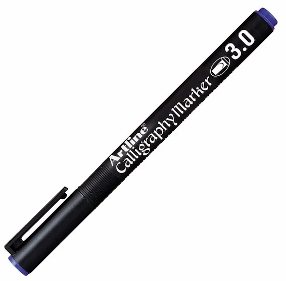 ARTLINE KALİGRAFİ KALEMİ CALLIGRAPHY MARKER PERMANENT 813 3.0 MAVİ A-EK-813 BLUE