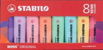 STABILO FOSFORLU KALEM BOSS ORIGINAL SET 8 Lİ PASTEL