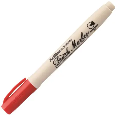 ARTLINE KEÇELİ KALEM SUPREME BRUSH MARKER FIRÇA UÇLU KIRMIZI A-EPF-F RED