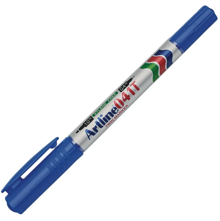 ARTLINE PERMANENT MARKÖR TWIN MARKER ÇİFT UÇLU 041T MAVİ A-EK-041T BLUE