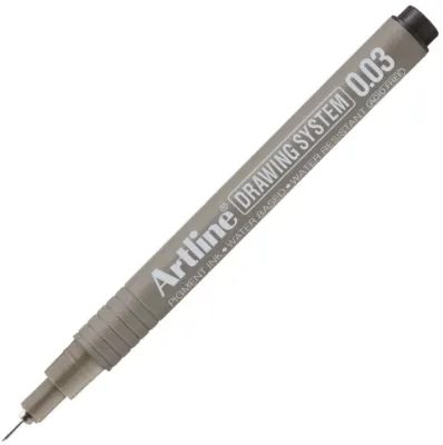 ARTLINE ÇİZİM KALEMİ DRAWING SYSTEM 2303 0.03 SİYAH (Best)