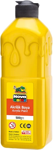NOVA COLOR AKRİLİK BOYA 500 GR SARI NC-381 (Best)