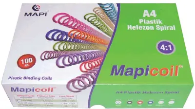 MAPİ SPİRAL PLASTİK HELEZON 4:1 10MM ŞEFFAF 100 ADET 48 LOP 2351004 (Best)
