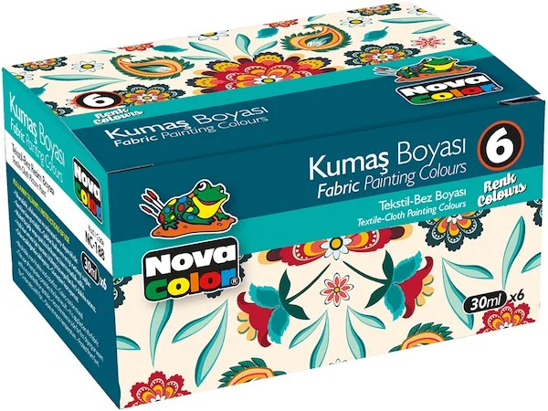 NOVA COLOR KUMAŞ BOYASI ŞİŞE SET 6 LI NC-188
