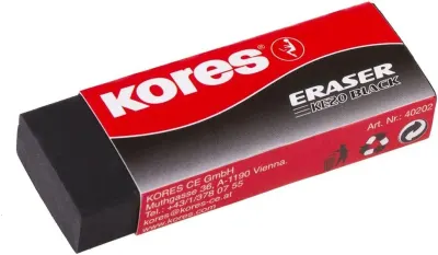 KORES SİLGİ KE20 60X21X10MM SİYAH 40202