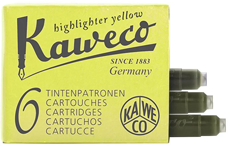 KAWECO DOLMA KALEM KARTUŞU 6 LI PAKET NEON SARI 10001220