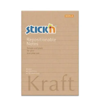 GIPTA YAPIŞKANLI NOT KAĞIDI 150x101 KRAFT ÇİZGİLİ 100 YP. 2164100