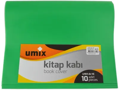 UMIX HAZIR KİTAP KABI BANTLI 10 LU YEŞİL U1911-B-YE