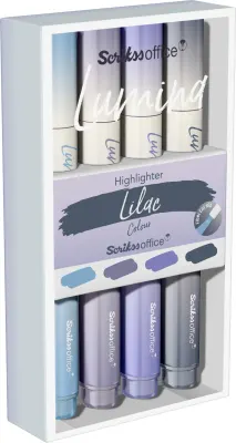 SCRIKSS OFFICE FOSFORLU KALEM LUMINA LILAC 4 LÜ SET