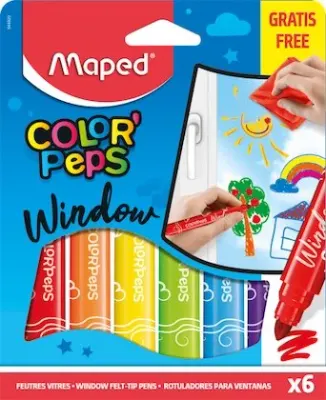 MAPED KEÇELİ KALEM COLOR'PEPS CAM BOYASI 6 LI 844820