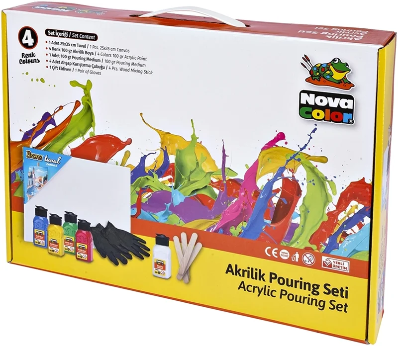 NOVA COLOR AKRİLİK POURİNG SET GİRLS NC-2518