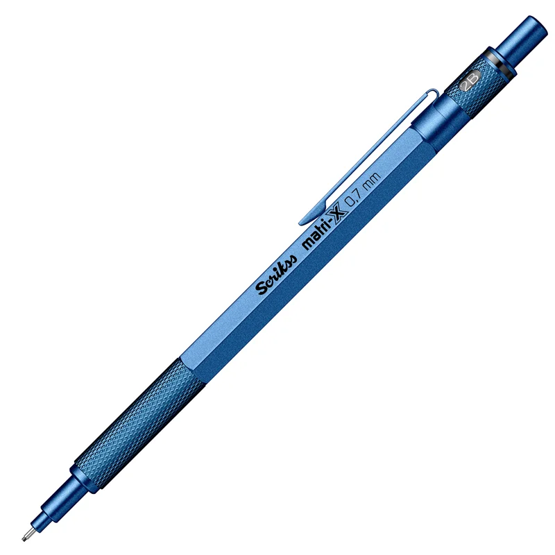 SCRIKSS OFFICE VERSATİL KALEM MATRI-X 0.7 ŞEFFAF AMBALAJ METALİK MAVİ