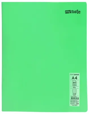 MYNOTE DEFTER TEXT PASTEL PP KAPAK DİKİŞLİ A4 40 YP KARELİ MTXPA-A440-K