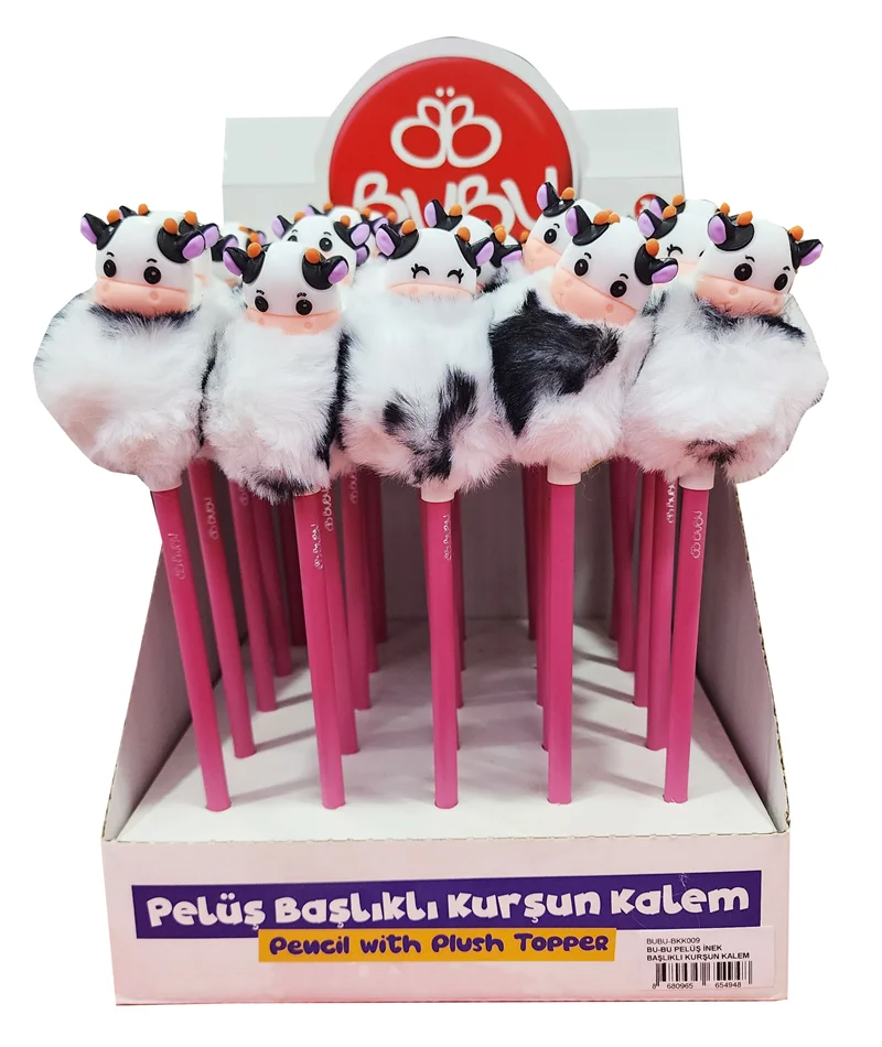 BU-BU PELÜŞ İNEK BAŞLIKLI KURŞUN KALEM 25'Lİ BUBU-BKK009