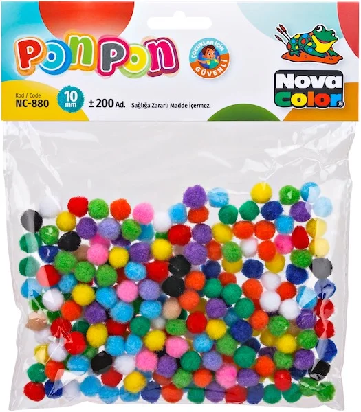 NOVA COLOR PONPON 10 MM 200 LÜ NC-880