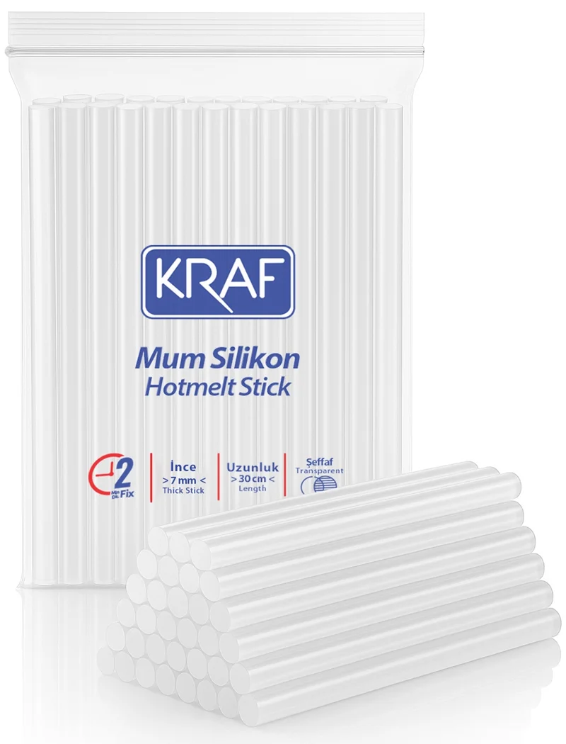 KRAF SİLİKON ŞEFFAF 30cm İNCE 1 KG 4007