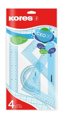 KORES CETVEL SETİ 30CM ŞEFFAF 4LÜ 1 AD PS 42104