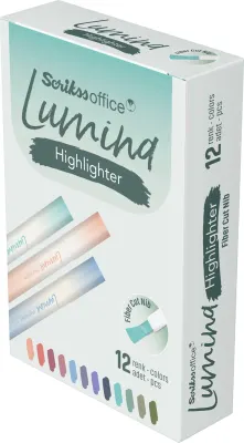 SCRIKSS OFFICE FOSFORLU KALEM LUMINA LOTUS COLOUR 488U 12 Lİ KUTU