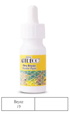 ARTDECO EBRU BOYASI 30 ML (DAMLALIKLI) BEYAZ Y-016B-19 (Best)