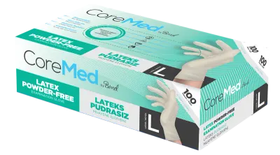 COREMED MUAYENE ELDİVENİ LATEKS PUDRASIZ TG 100 ADET (L)