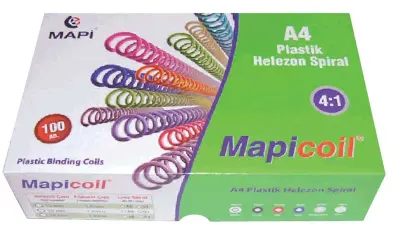 MAPİ SPİRAL PLASTİK HELEZON 4:1 22MM BEYAZ 50 AD.48 LOP POŞETLİ 2362200