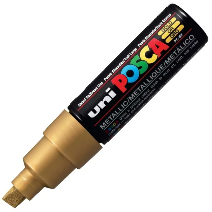 UNİ POSTER MARKÖRÜ POSCA PC-8K 8.0 METALİK ALTIN