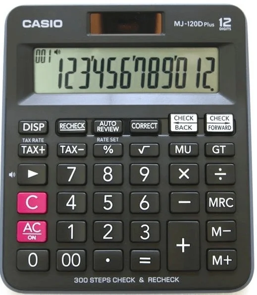 CASIO HESAP MAKİNESİ MASAÜSTÜ MJ-120DPLUS 12 HANE