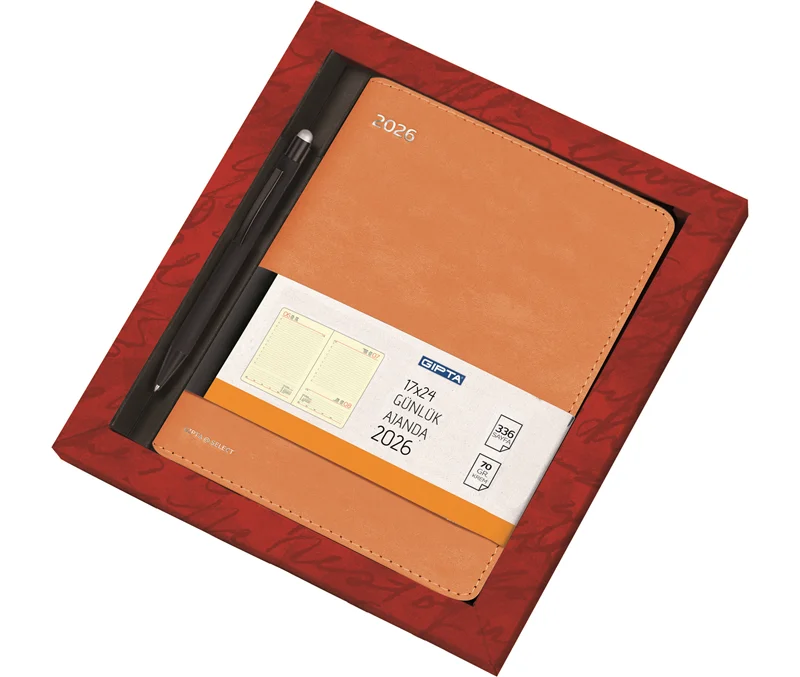GIPTA AJANDA GÜNLÜK 17x24 SELECT SET (AJANDA+TOUCH PEN KALEM) 0S10790