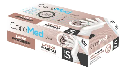 COREMED MUAYENE ELDİVENİ LATEKS PUDRALI TG 100 ADET (S)