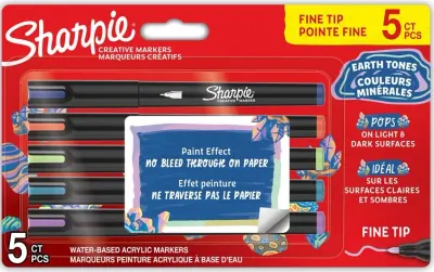 SHARPIE AKRİLİK MARKÖR İNCE UÇ YENİ RENKLER 5 Lİ 2212828