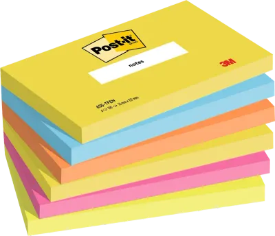 POST-IT YAPIŞKANLI NOT KAĞIDI ENERGETIC 76x127 100 YP 6 LI PAKET 655-TFEN 550600512300