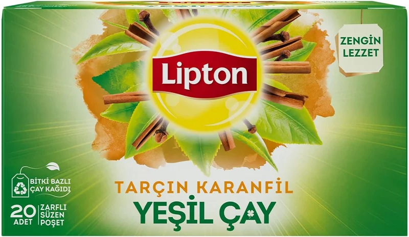 LİPTON BİTKİ ÇAYI YEŞİL ÇAY KARANFİL & TARÇIN 20 Lİ 69978248