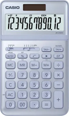CASIO HESAP MAKİNESİ MASAÜSTÜ JW-200SC-BU MAVİ