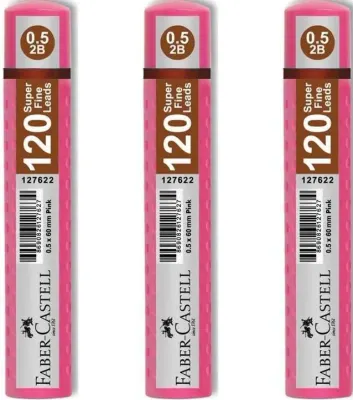 FABER MİN GRIP 05MM 2B 60MM 120 Lİ PEMBE TÜP 127622
