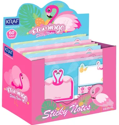 KRAF YAPIŞKANLI NOT KAĞIDI SET FLAMINGO 4 x 20 YP 2223FL