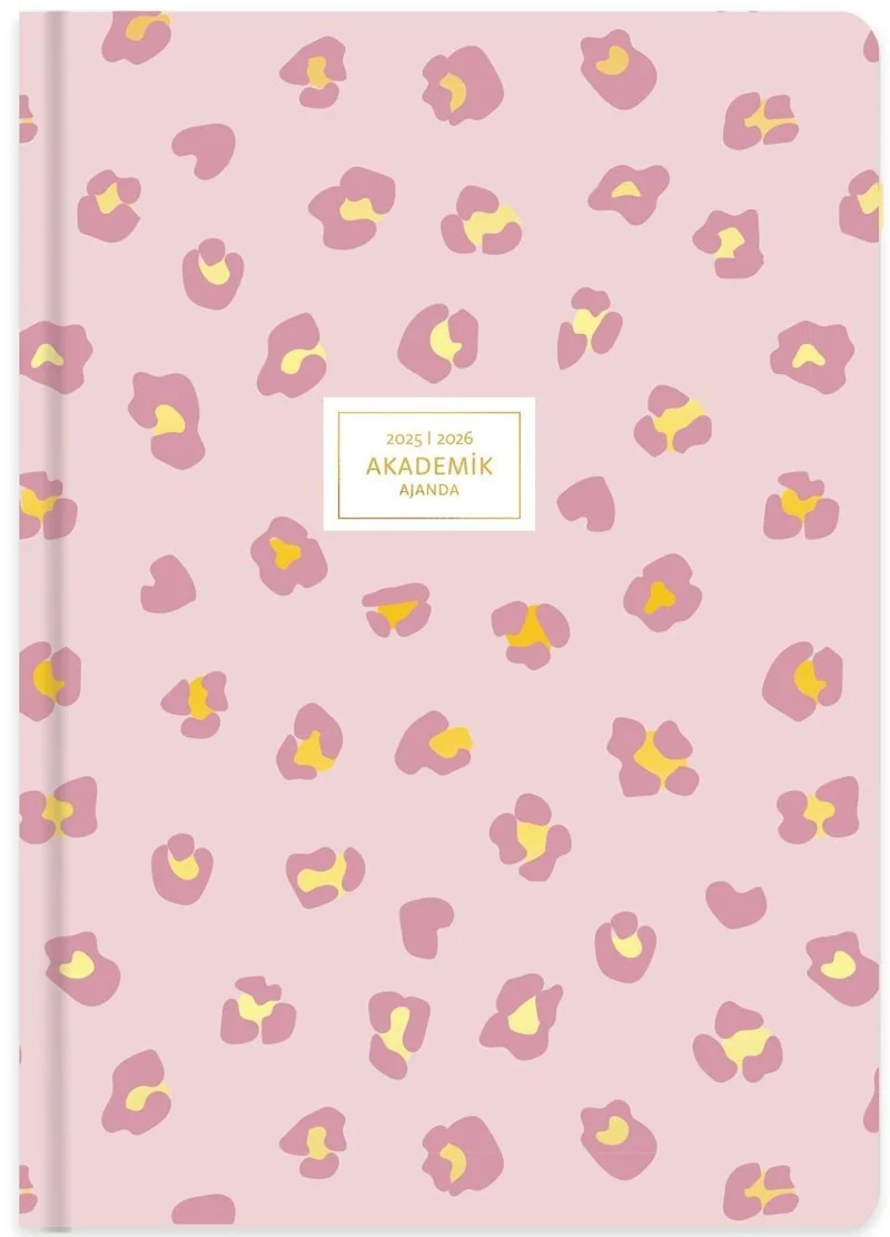 KESKİN AJANDA AKADEMİK 17x24 CİLTLİ PEMBE LEOPAR 600098-99