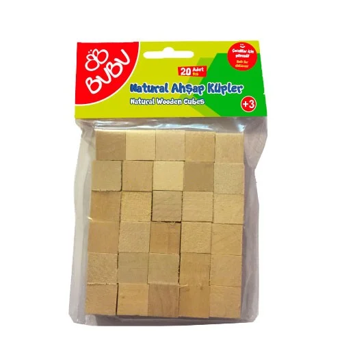BU-BU KÜPLER AHŞAP NATUREL 20 PARÇA BUBU-HS0033