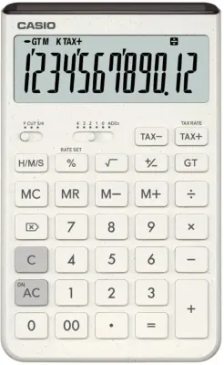 CASIO HESAP MAKİNESİ MASAÜSTÜ JT-200T-WE-W-DP 12 HANE