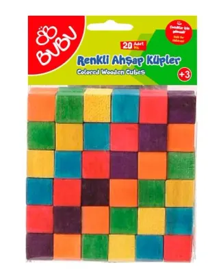 BU-BU KÜPLER AHŞAP RENKLİ 20 PARÇA BUBU-HS0032