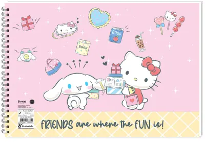 KESKİN RESİM DEFTERİ HELLO KITTY AND FRIENDS 17x25 SPİRALLİ 15 YP 300115-13